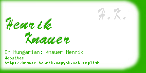 henrik knauer business card